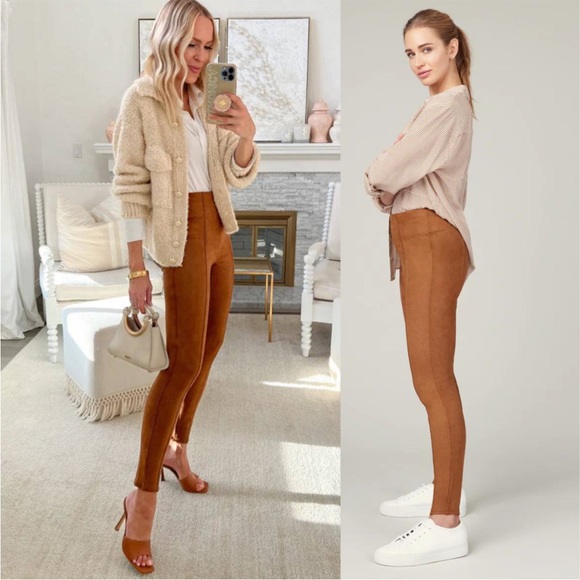 NWT Spanx faux suede leggings large - Picture 3 of 14